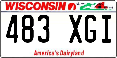 WI license plate 483XGI