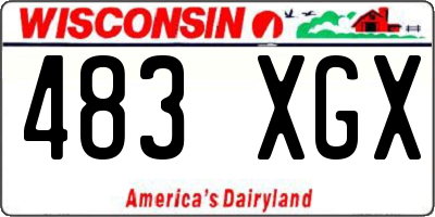 WI license plate 483XGX
