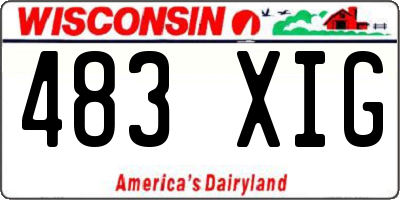 WI license plate 483XIG