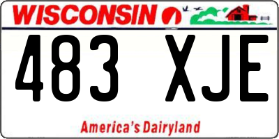 WI license plate 483XJE