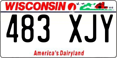 WI license plate 483XJY