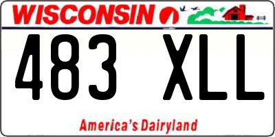 WI license plate 483XLL