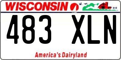 WI license plate 483XLN
