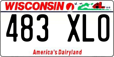WI license plate 483XLO
