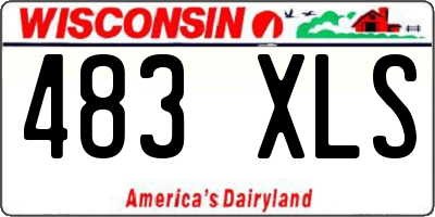 WI license plate 483XLS