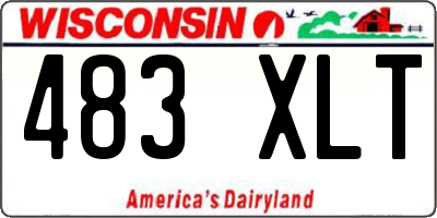 WI license plate 483XLT