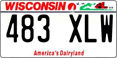 WI license plate 483XLW