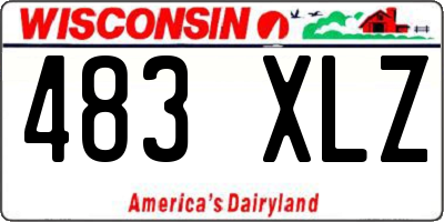 WI license plate 483XLZ