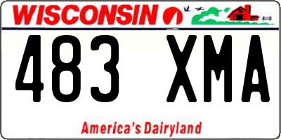 WI license plate 483XMA