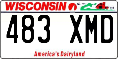 WI license plate 483XMD