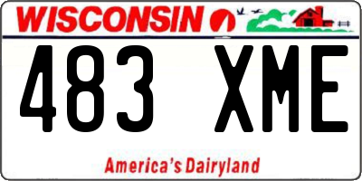 WI license plate 483XME