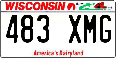 WI license plate 483XMG