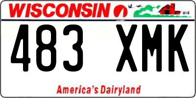 WI license plate 483XMK