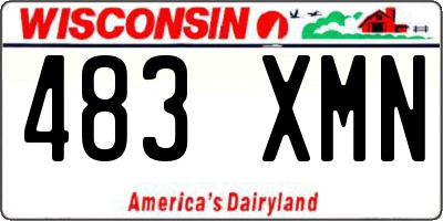 WI license plate 483XMN