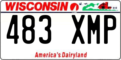 WI license plate 483XMP