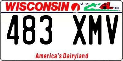 WI license plate 483XMV