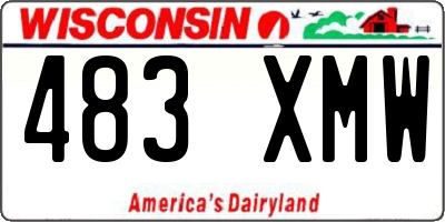 WI license plate 483XMW