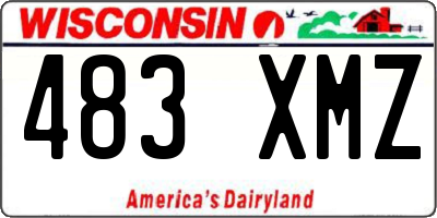 WI license plate 483XMZ