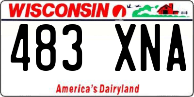 WI license plate 483XNA
