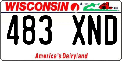 WI license plate 483XND