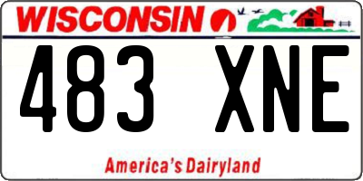 WI license plate 483XNE