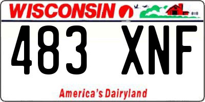 WI license plate 483XNF