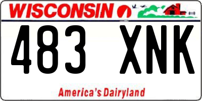 WI license plate 483XNK