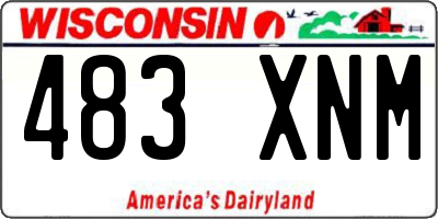WI license plate 483XNM