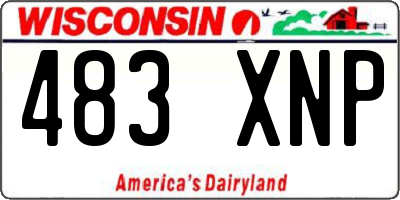 WI license plate 483XNP