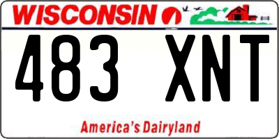 WI license plate 483XNT