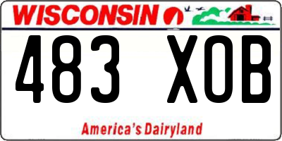 WI license plate 483XOB