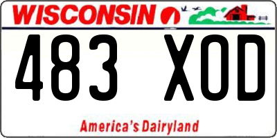 WI license plate 483XOD