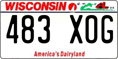 WI license plate 483XOG