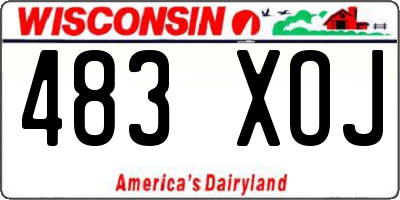WI license plate 483XOJ