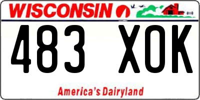 WI license plate 483XOK
