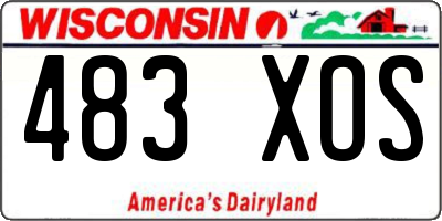 WI license plate 483XOS