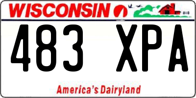 WI license plate 483XPA