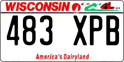 WI license plate 483XPB