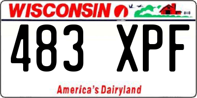 WI license plate 483XPF