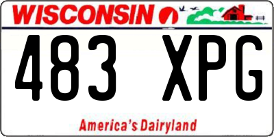 WI license plate 483XPG
