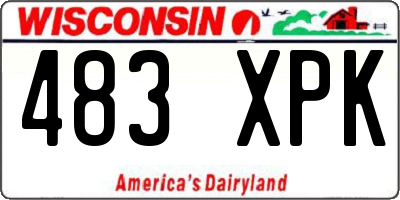 WI license plate 483XPK
