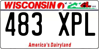WI license plate 483XPL