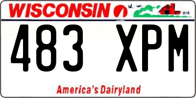 WI license plate 483XPM