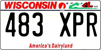 WI license plate 483XPR