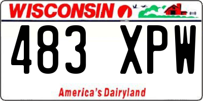 WI license plate 483XPW