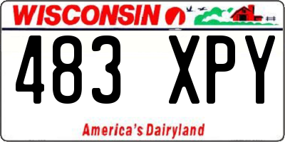 WI license plate 483XPY