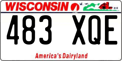 WI license plate 483XQE