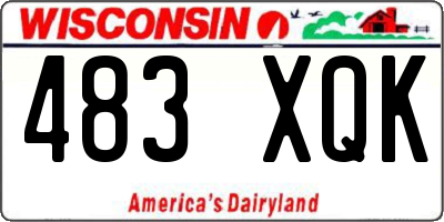 WI license plate 483XQK