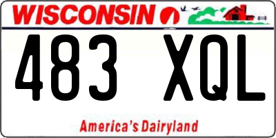 WI license plate 483XQL