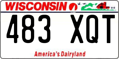 WI license plate 483XQT